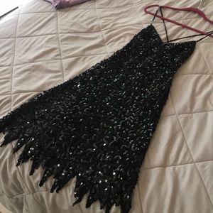 Betsy Johnson spaghetti strap sequin dress